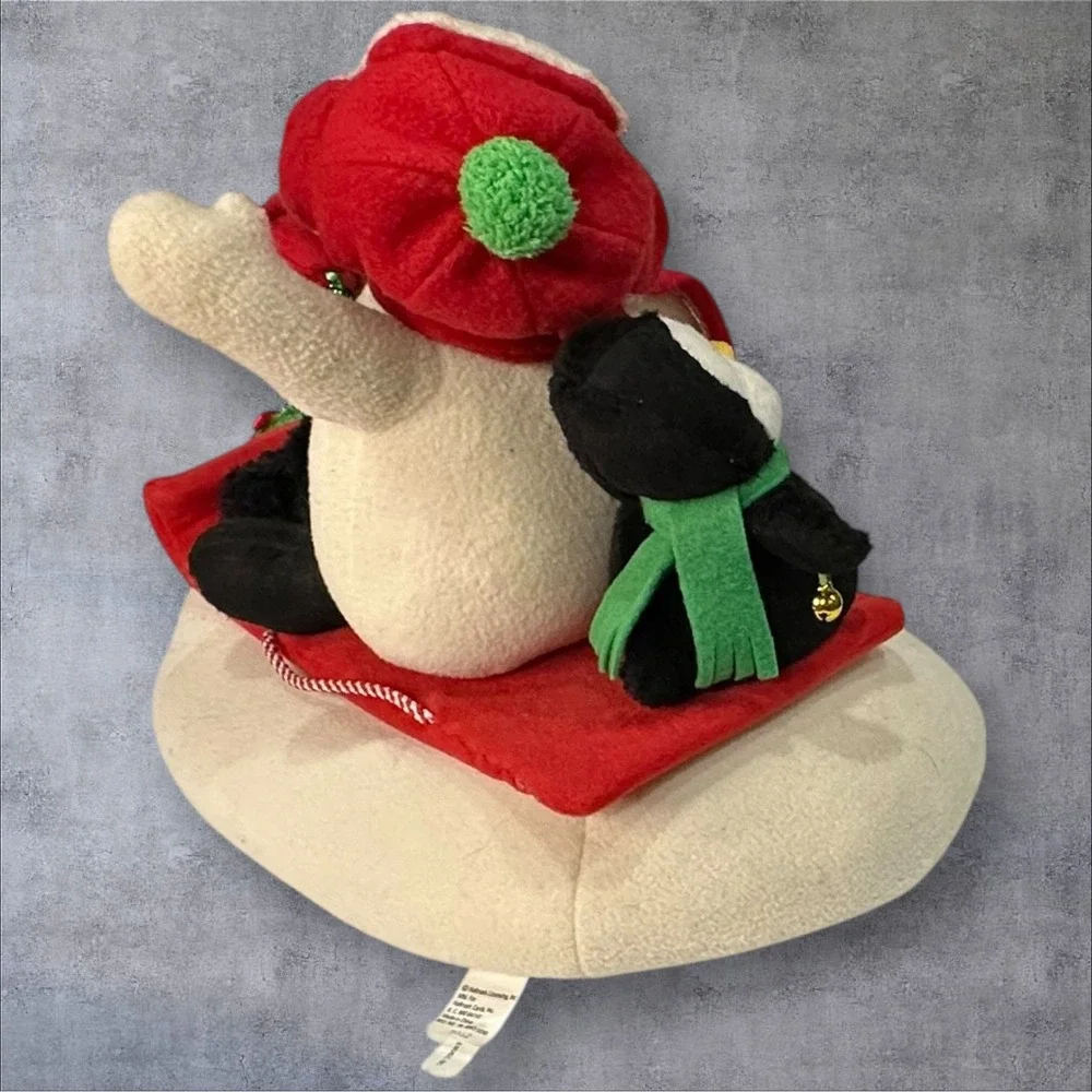 Hallmark Musical Plush Sleigh Ride Snowman Penguin Dog Christmas Tested/Works